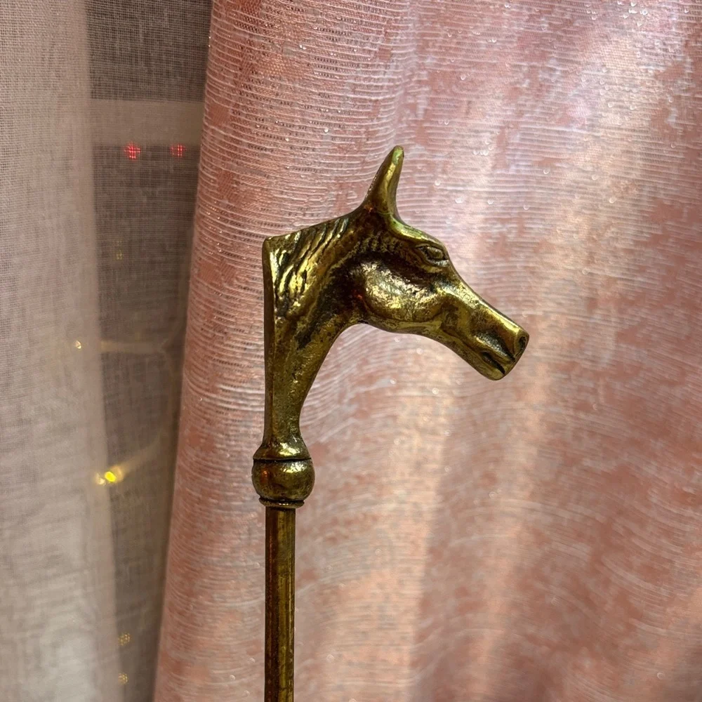 Vintage Brass Horse Head Shoe Horn